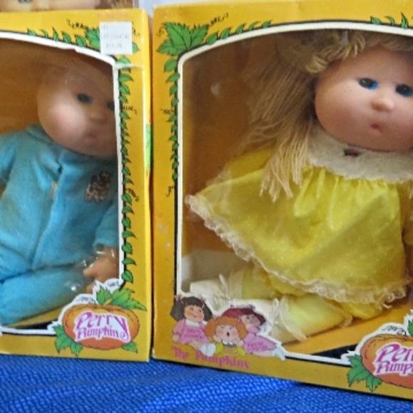 Vintage Cititoy Penny and Perry Pumpkin Dolls - Picture 2 of 6